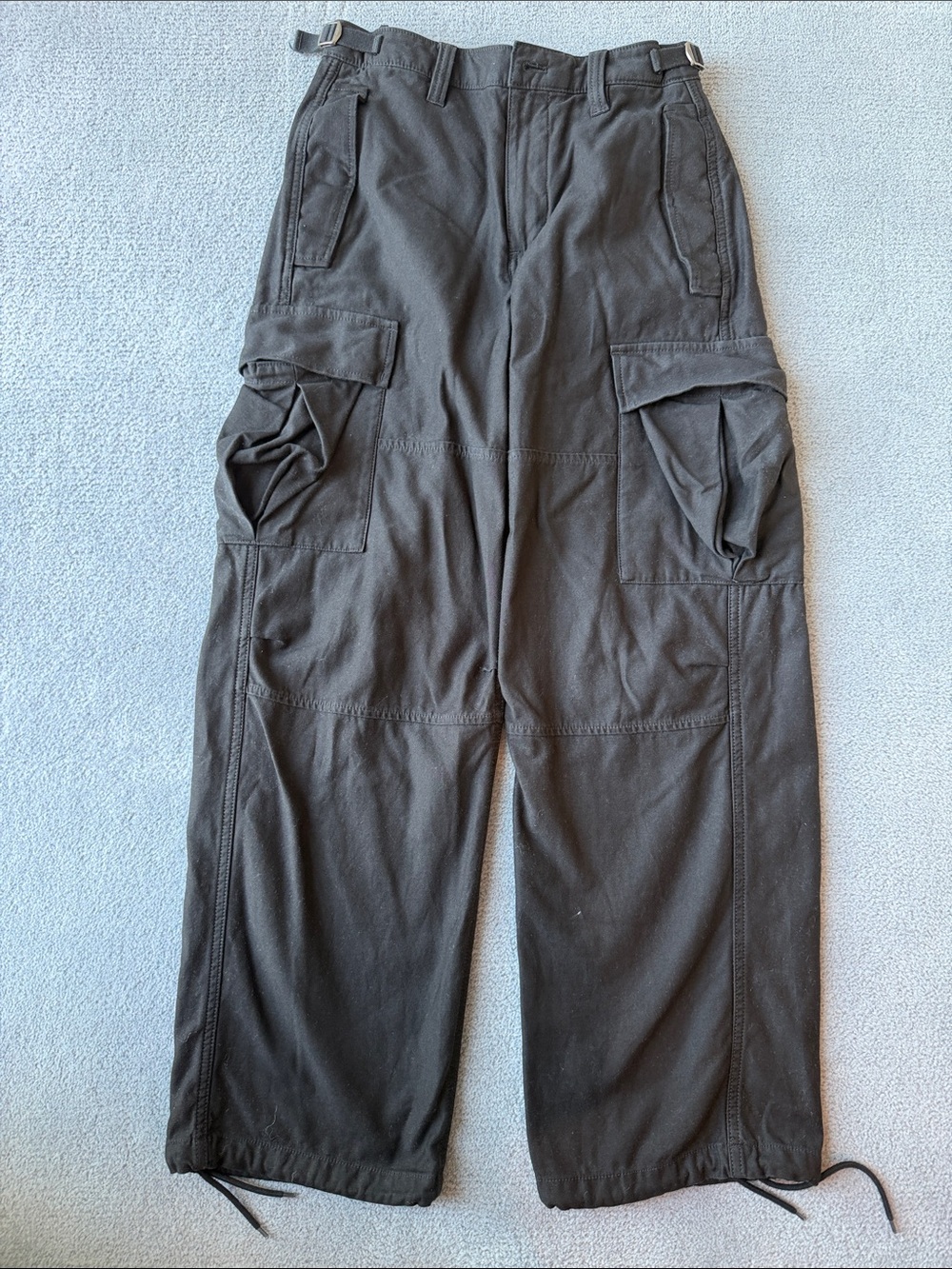 TNA Women's Black Wide-Leg Cargo Pants